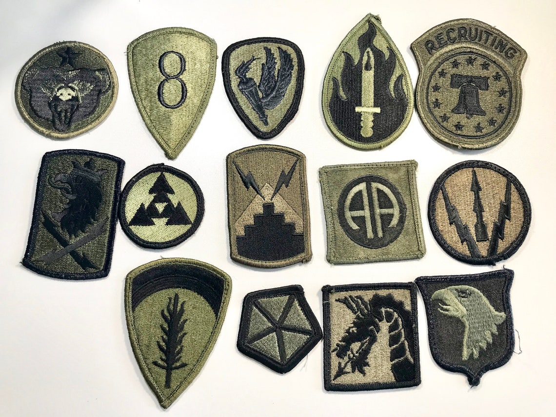 Vintage ARMY PATCHES Military Shoulder Insignia Uniform U.S. Etsy