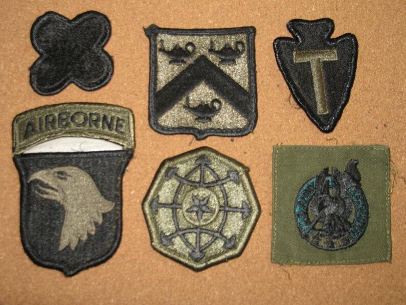 6 Vintage ARMY PATCHES Military Shoulder Rank Bars Insignia Etsy