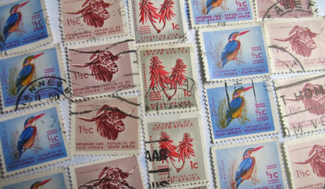 SOUTH AFRICA Stamp Collection 30 Vintage Used Postage Stamps Etsy