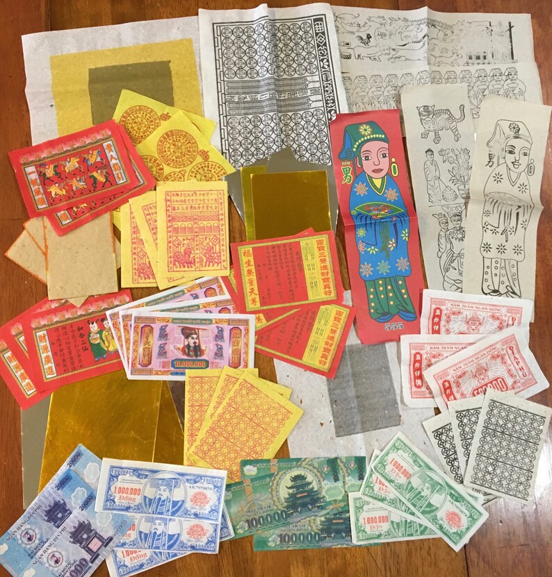 Huge Joss Paper Assortment Asian Burnt Offerings Ritual Etsy