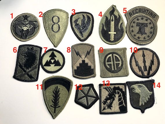 Vintage ARMY PATCHES Military Shoulder Insignia Uniform U.S. Pick a Patch D  - Etsy