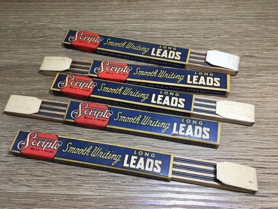 vintage scripto smooth writing long leads nos new old stock in original boxes e630 writing leads