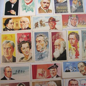 FAMOUS PEOPLE Porträts Gesichter 12 asst Sammelkarten - 1969 Brooke Bond Tea Vintage Werbehandelskarte PL51