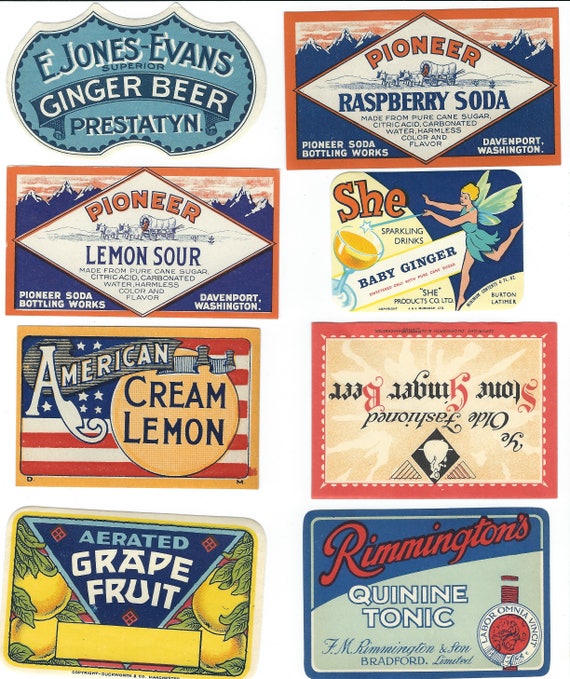 Pioneer Root Beer Old Soda Label Davenport Washington 