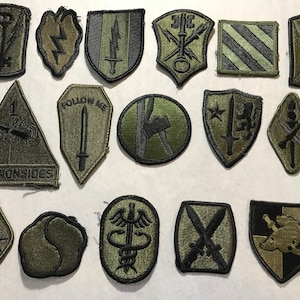 Vintage ARMEE PATCHES Militär Schulter Insignia Uniform U.S. Pick A Patch A
