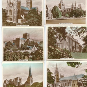 VIEWS of INTEREST 6 Tobacco Cards Sunripe & Spinet Oval Cigarettes Photos Buildings 4th series 1939 Cigarette Card Vintage Trade Card w27