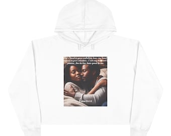 Romantic Quote Crop Hoodie - Cozy Love Apparel