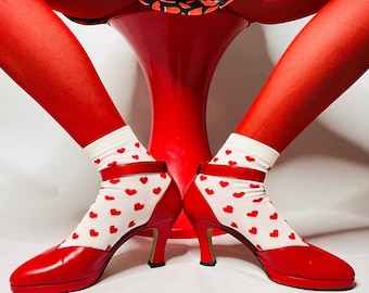 Berry red heels deals