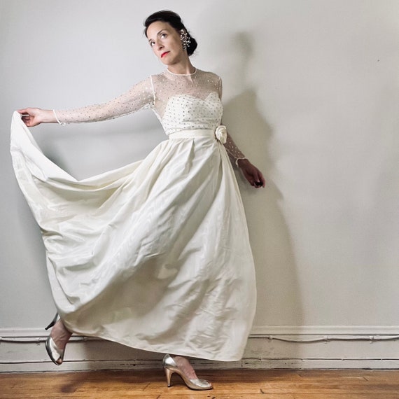 vintage 80s gown, 80s dress, rhinestone dress, mo… - image 7