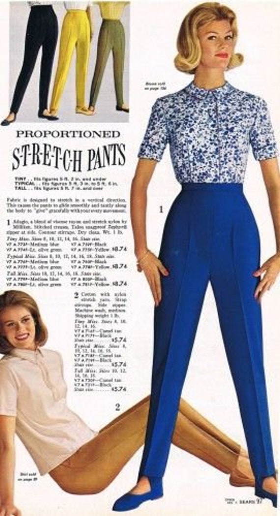 50s pants, 60s pants, cigarette pants, stirrup pa… - image 9