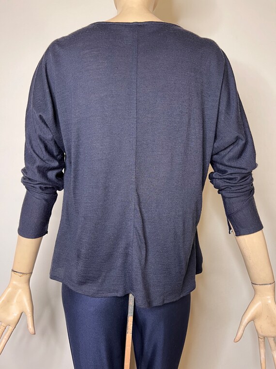 vintage Cacharel top shirt, navy top, navy shirt,… - image 10