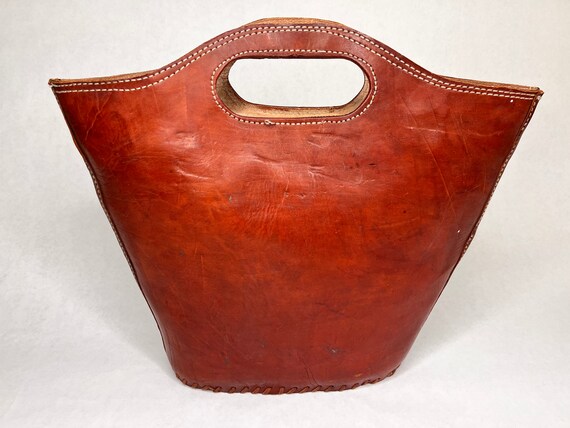 vintage bag, leather bag, bucket bag, hand bag, s… - image 2