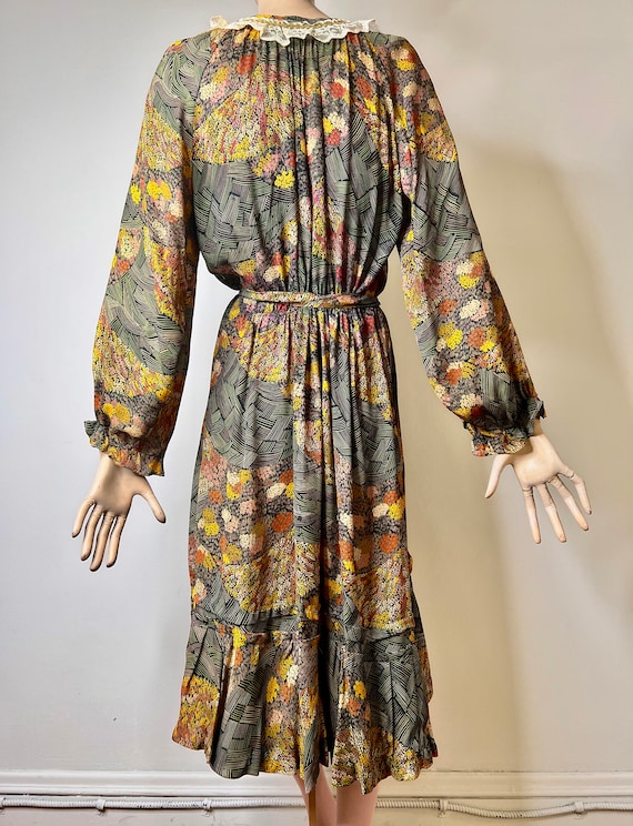 70s dress, floral dress, boho dress, printed dres… - image 5