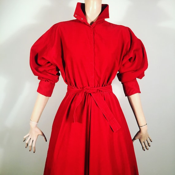 vintage NORMA KAMALI, 80s dress, full skirt, puff