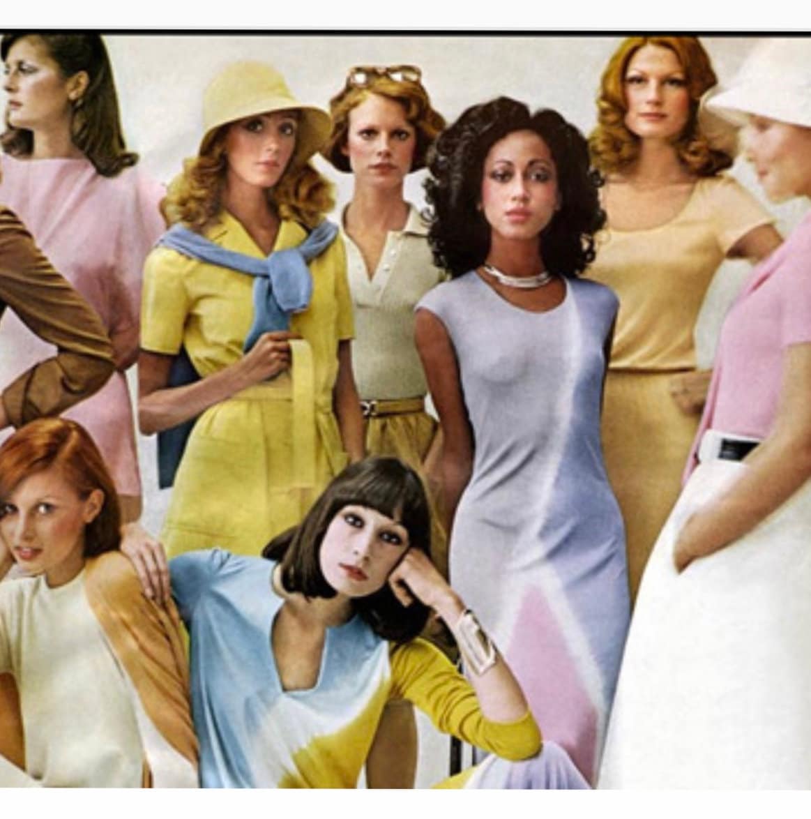 Vintage HALSTON V, Cotton Skirt Set, 70s Dress, Vintage Skirt Set, 70s ...
