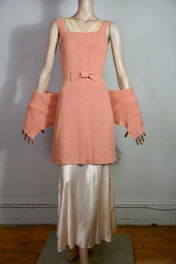 vintage 40s dress, 40s knit, 50s dress, knit dress