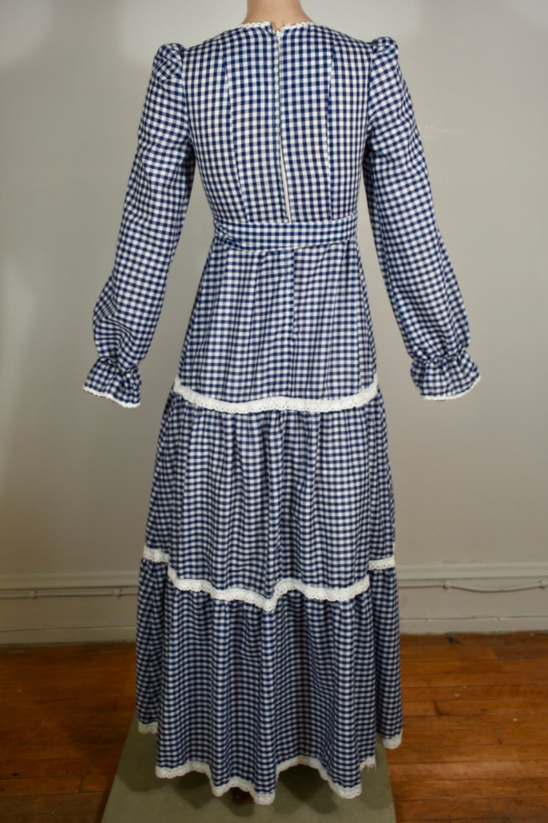 Vintage Gingham Dress 70s Maxi Dress Prairie Dress Gunne - Etsy