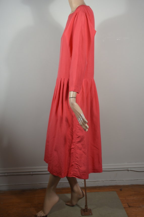 vintage CACHAREL dress, 80s dress, coral dress, s… - image 5