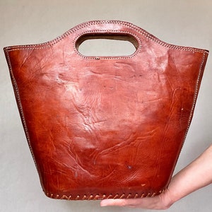 Vintage Tasche, Ledertasche, Beuteltasche, Handtasche, Satteltasche, 60er Tasche, 70er Tasche, Vintage Geldbörse, Tote, Hippie Tasche, große Tasche