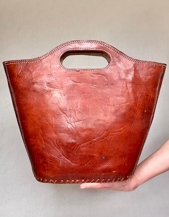 Purplebrowntan coach bag Gem