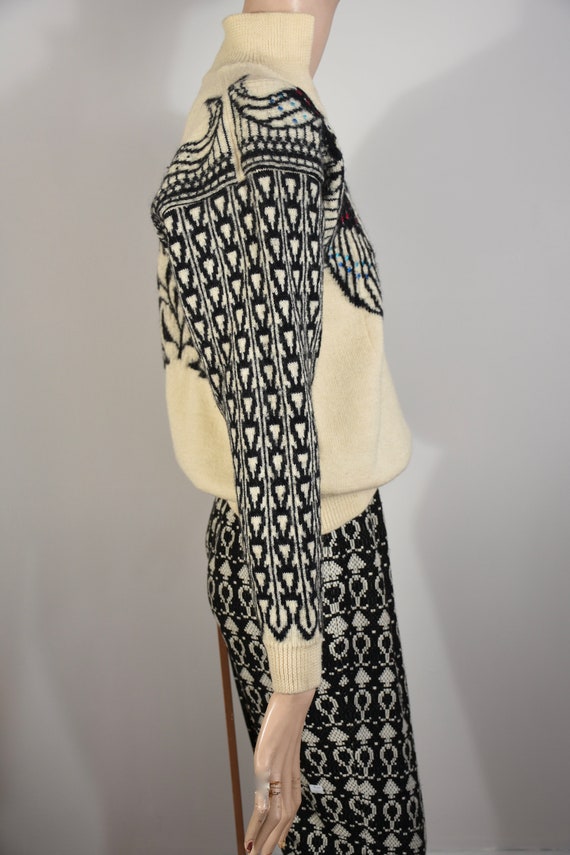 KANSAI YAMAMOTO Sweater 80s Kansai Yamamoto Bird Sweater - Etsy