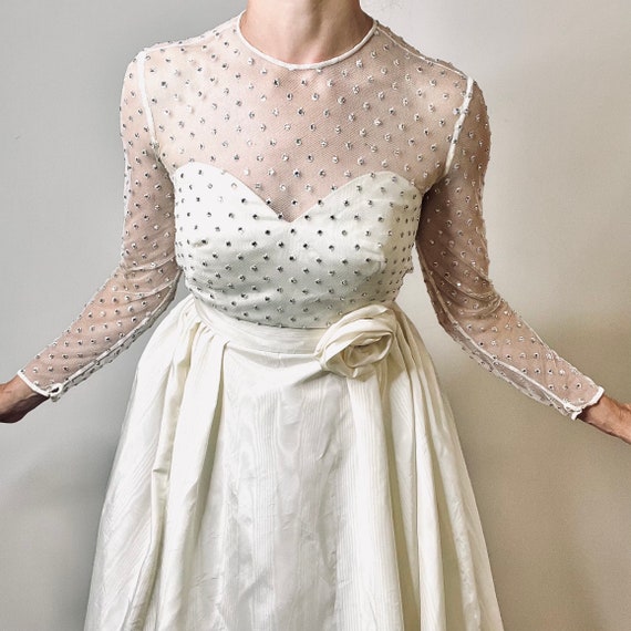 vintage 80s gown, 80s dress, rhinestone dress, mo… - image 3