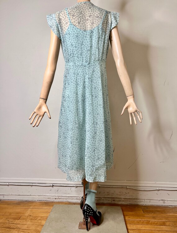 40s dress, 50s dress, Marshall Field dress, sheer… - image 9