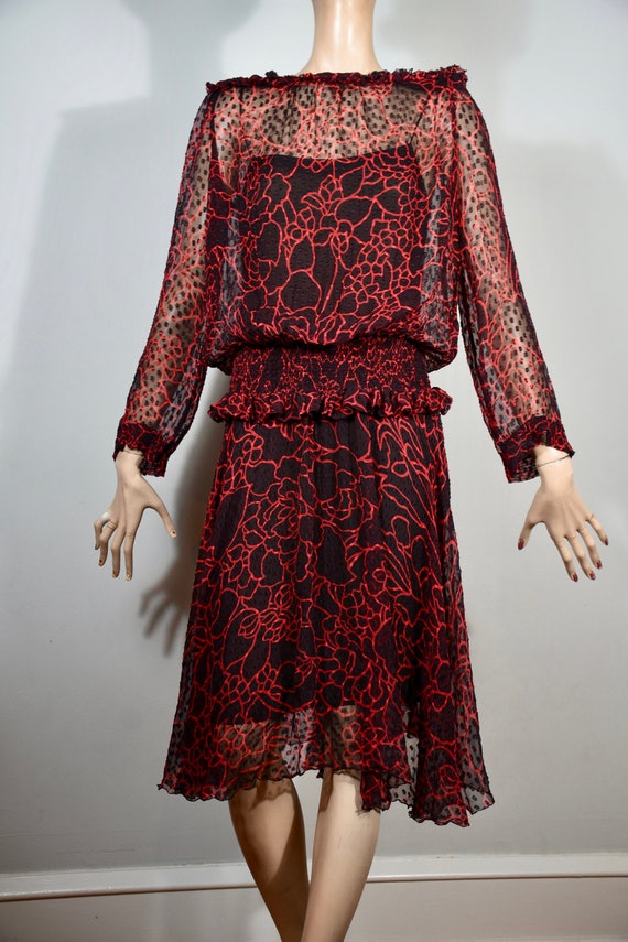 vintage 70s dress, NINA RICCI dress, FRANCE dress,