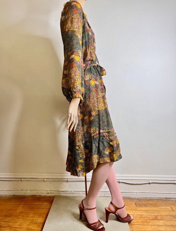 70s dress, floral dress, boho dress, printed dres… - image 6