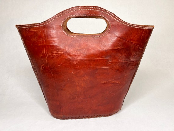 vintage bag, leather bag, bucket bag, hand bag, s… - image 3