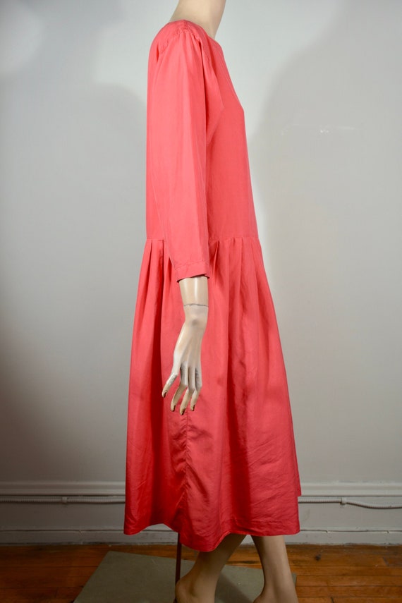 vintage CACHAREL dress, 80s dress, coral dress, s… - image 3