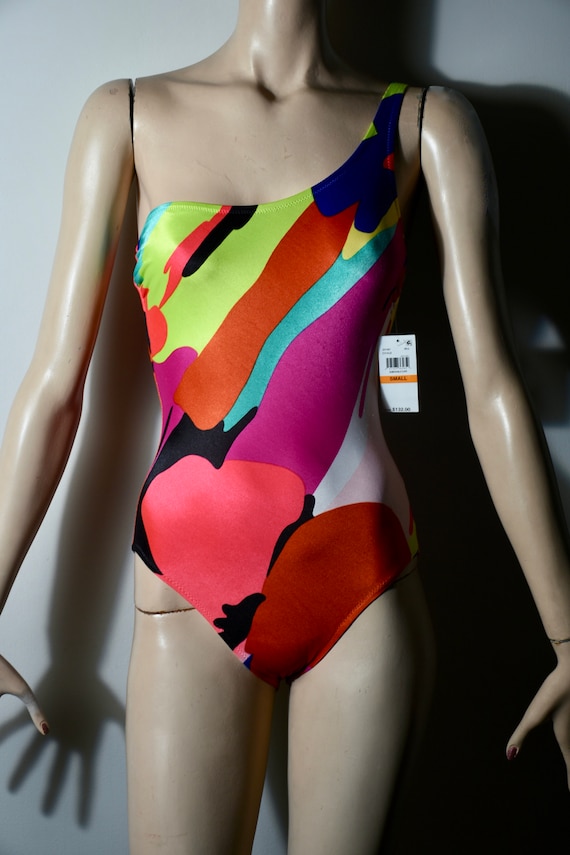 vintage 80s De Weese swim suit, De Weese bathing … - image 4