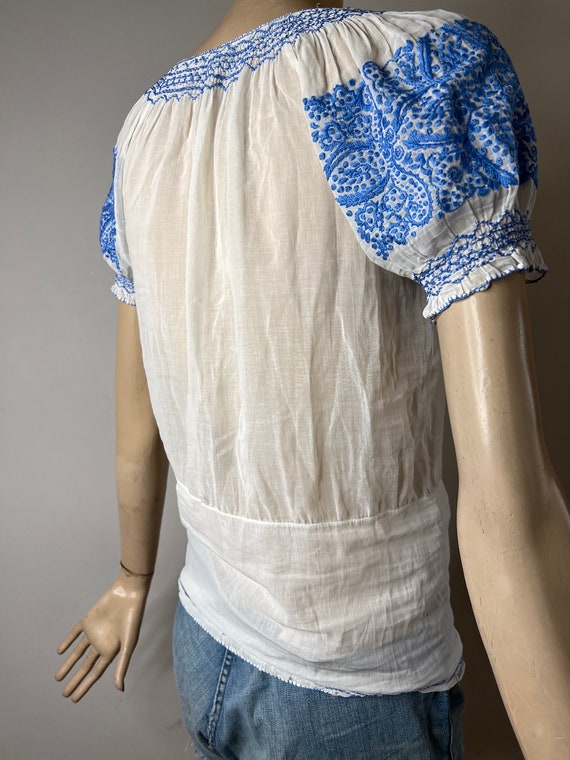vintage 20s 30s embroidered Hungarian peasant smo… - image 9