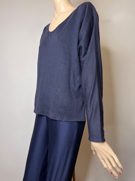 vintage Cacharel top shirt, navy top, navy shirt,… - image 9