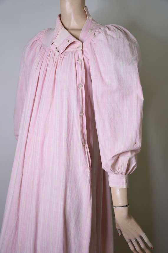 antique wrapper dress, victorian pink dress, home… - image 2