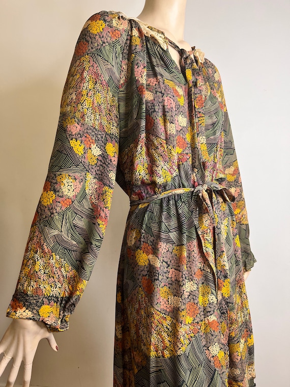 70s dress, floral dress, boho dress, printed dres… - image 9