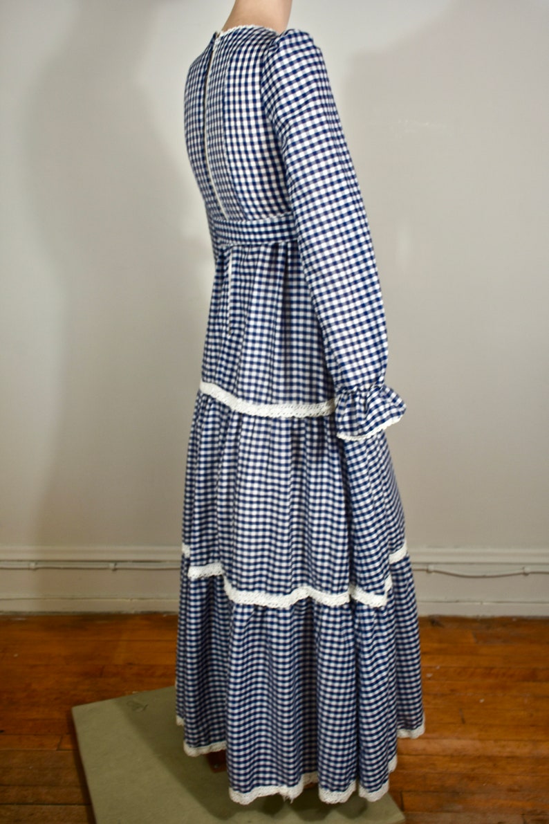 Vintage Gingham Dress 70s Maxi Dress Prairie Dress Gunne - Etsy