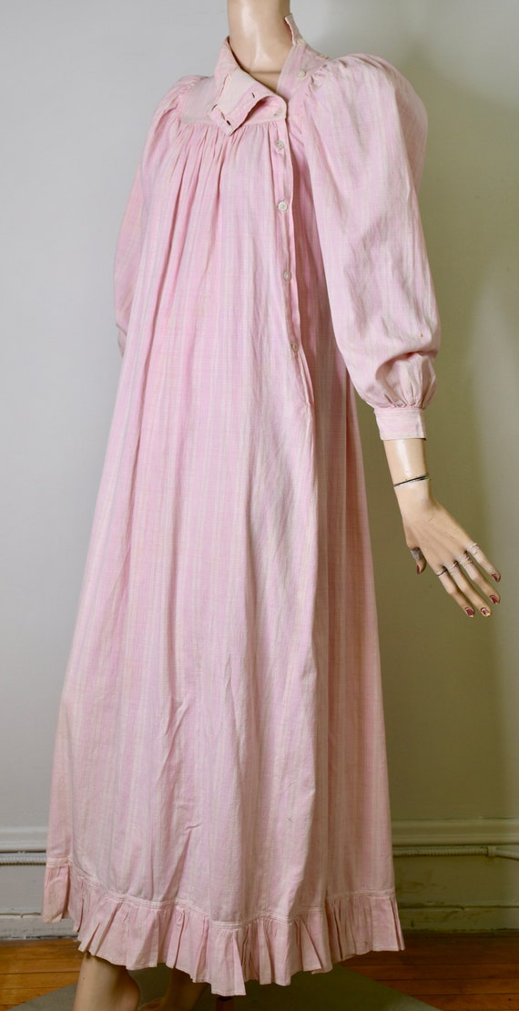 antique wrapper dress, victorian pink dress, home… - image 5