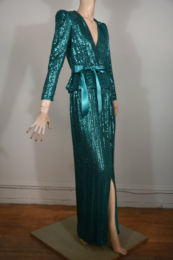 vintage 70s dress, LUIS ESTEVEZ , sequin dress, ES
