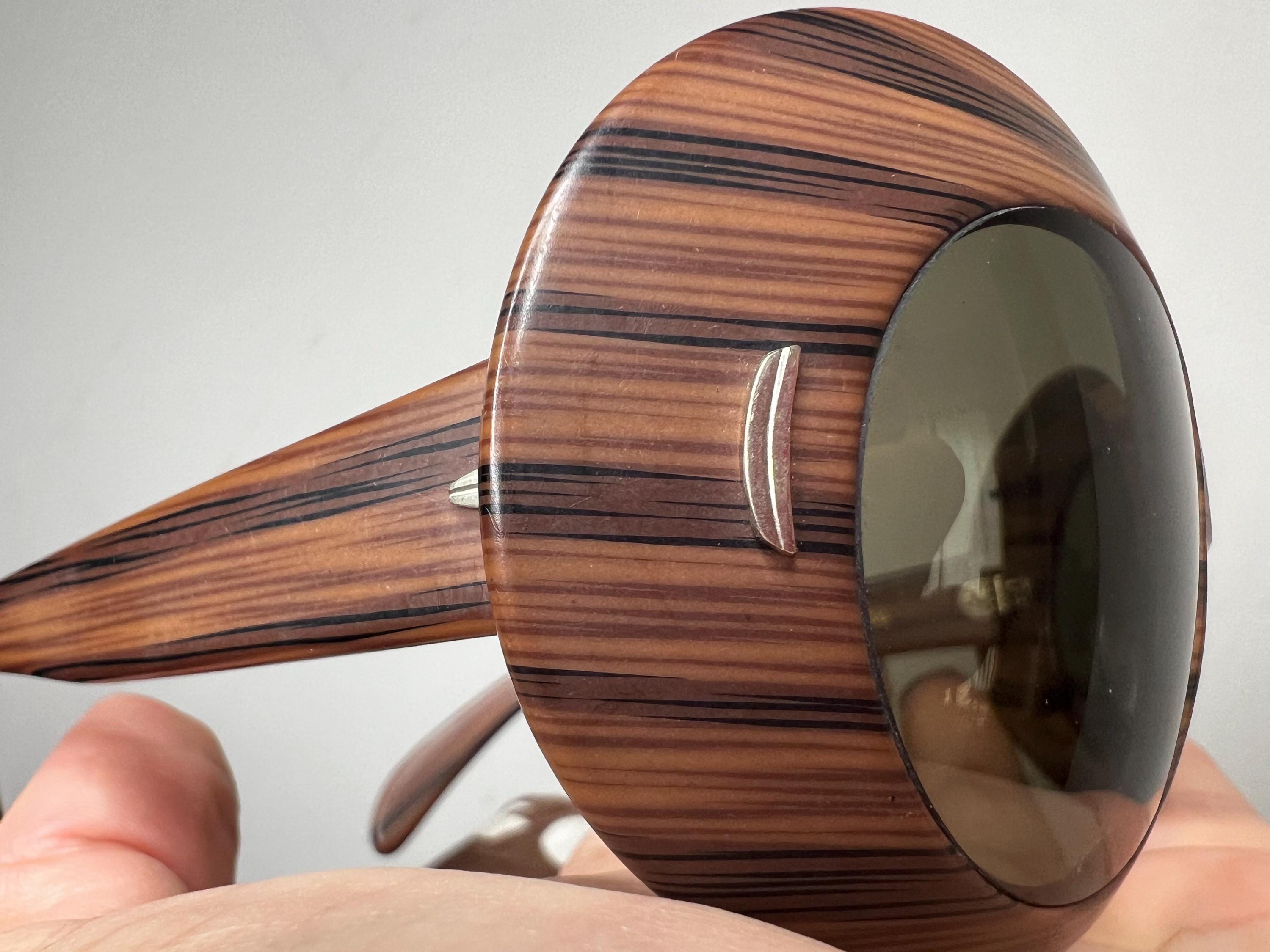 Original 1960s Sunglasses, Suntimer Victory Wood Grain  display picture 3