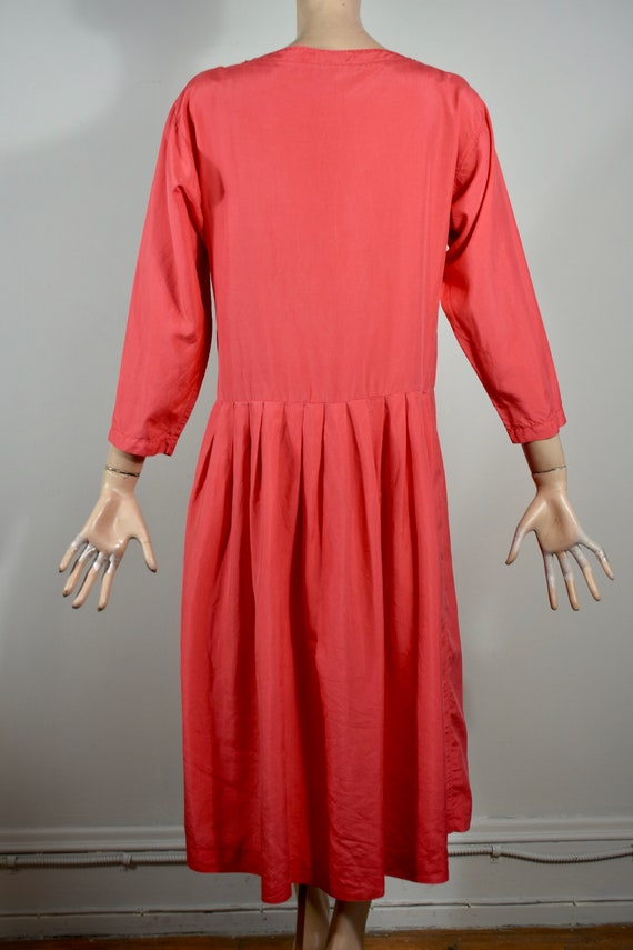 vintage CACHAREL dress, 80s dress, coral dress, s… - image 7