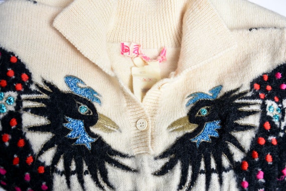 KANSAI YAMAMOTO sweater, 80s kansai yamamoto, bird sw… - Gem