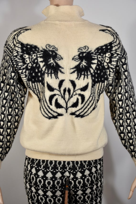 80s Vintage KANSAI YAMAMOTO Embroidery Sweater 