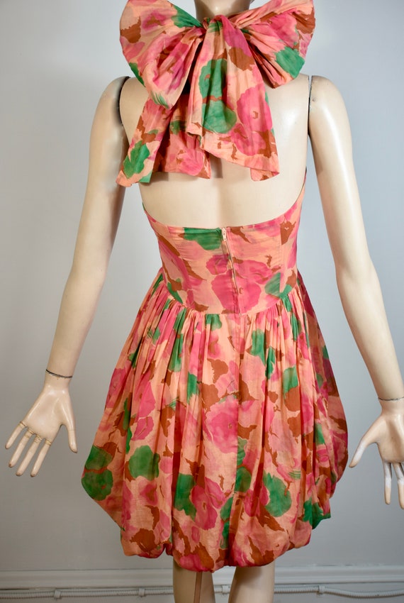 vintage 80s FRENCH dress, 80s bubble dress, 80s su