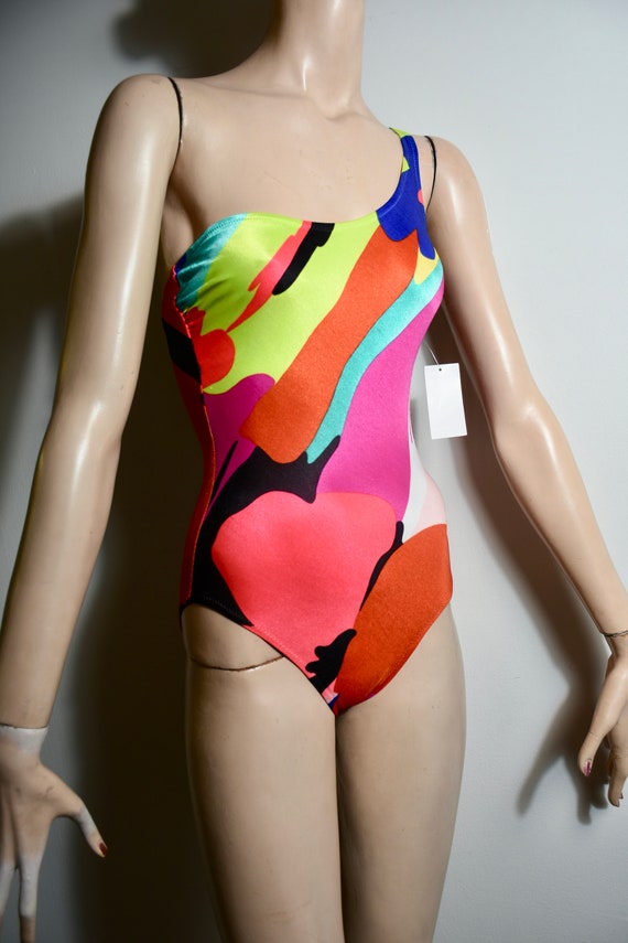 vintage 80s De Weese swim suit, De Weese bathing … - image 8