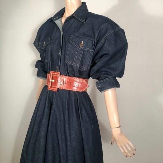 80s denim dress