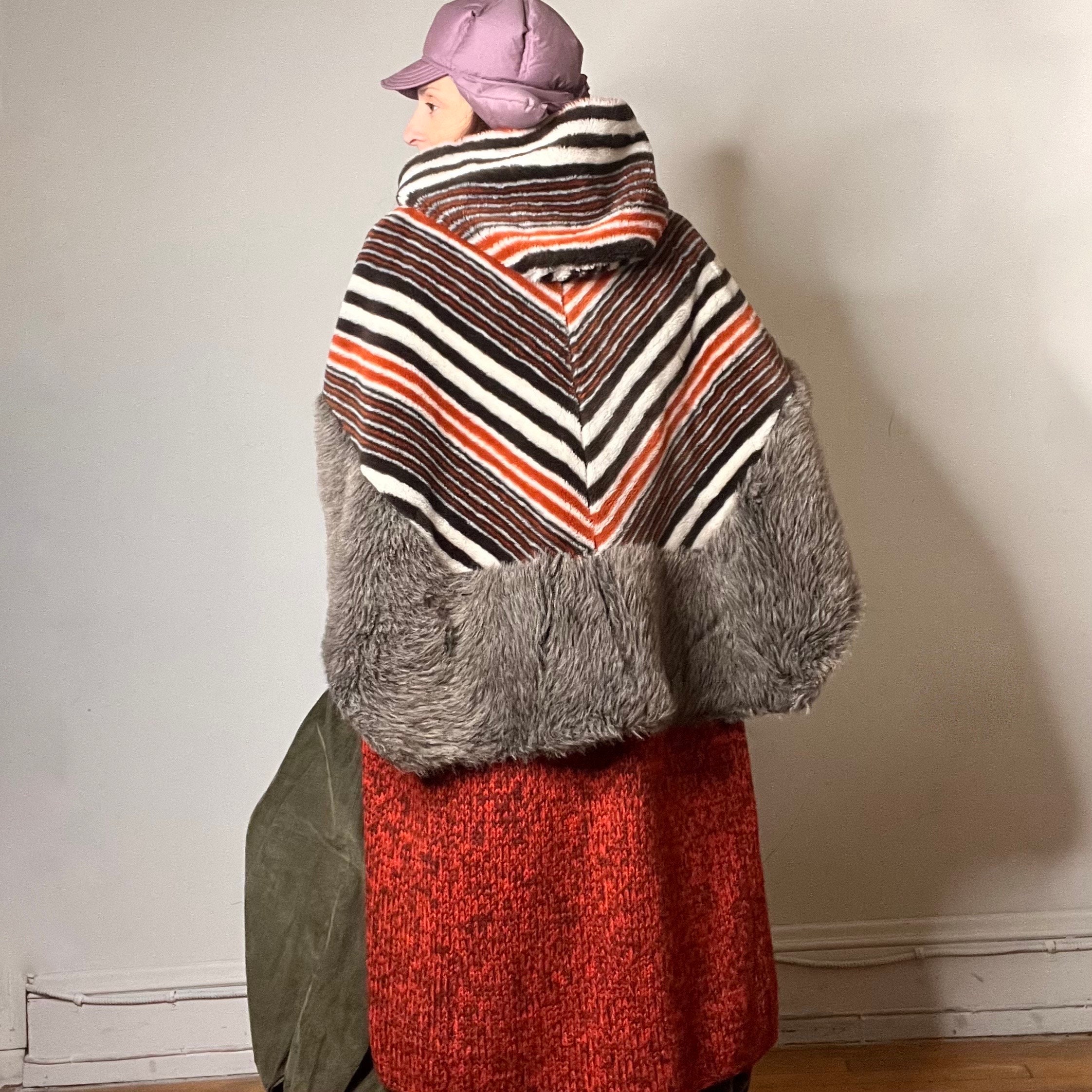 ジャケット・アウター Vintage 60's Wool Hooded Poncho Cape ジャケット・アウター Vintage 60's Wool Hooded Poncho Cape
