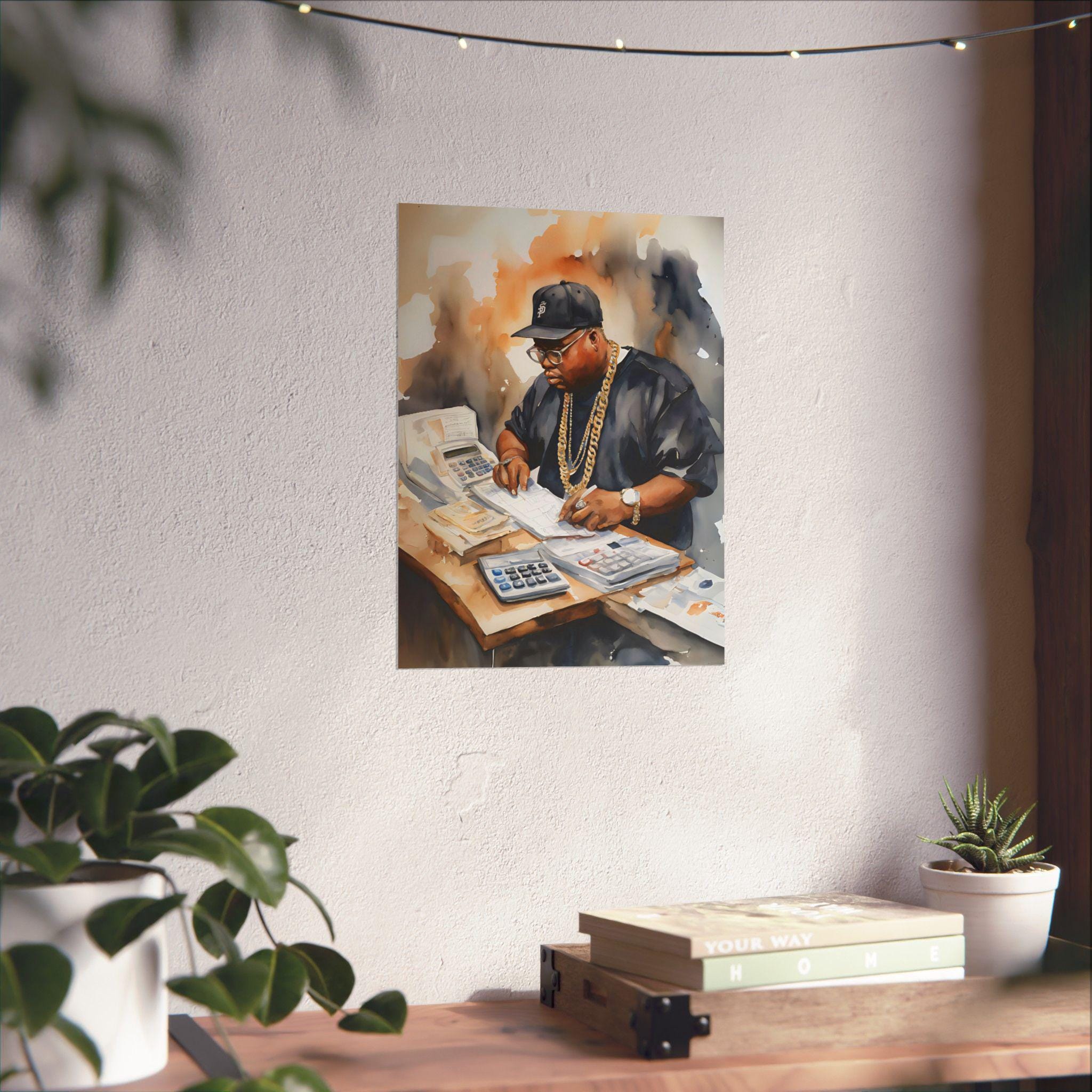E-1040, E-40 Doing Taxes Painting Print - Bay Area Rapper Gift, Hyphy ...