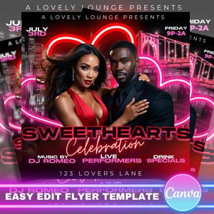 Valentines Day Party Flyer, Birthday Party Flyer, Zodiac Template, Club Flyer, Invite, Event Invite,Zodiac Party, digital download,Canva