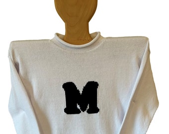 Letterman Initial Sweater for Adults